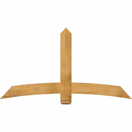 Ekena Millwork Bellingham Rough Sawn Timber Gable Bracket, Western Red Cedar, 72"W x 39"H x 2"D x 6"F, 13/12 Pitch GBW072X39X0206BEL00RWR